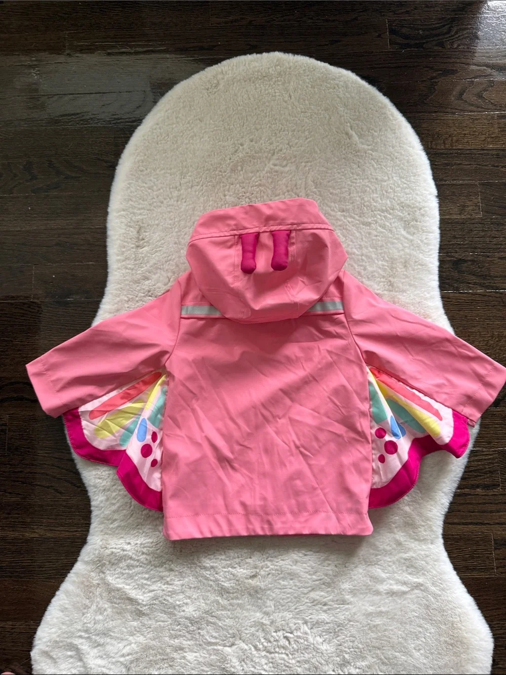 Cat & Jack Pink Butterfly Rain Jacket - Size 12M